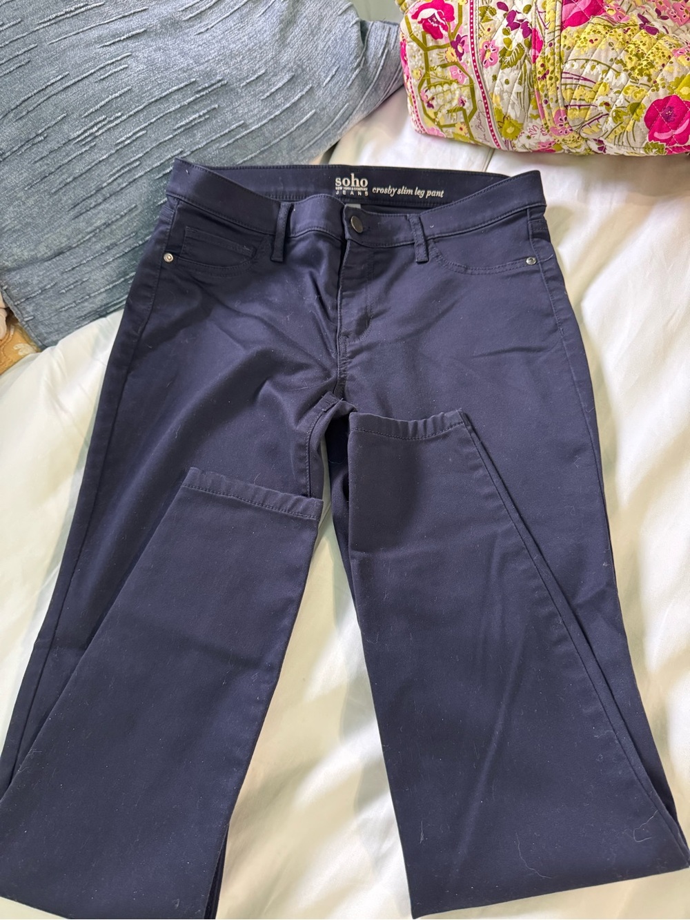 New York & Company Navy Slim Leg Pants